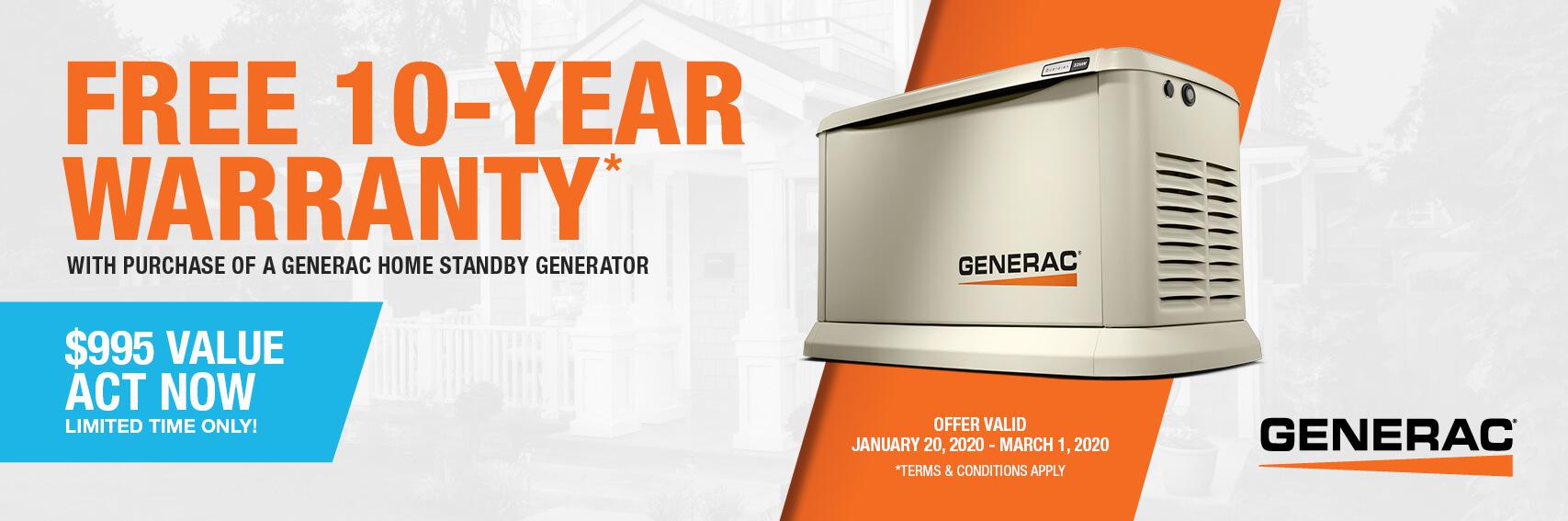 Homestandby Generator Deal | Warranty Offer | Generac Dealer | Tyler, TX